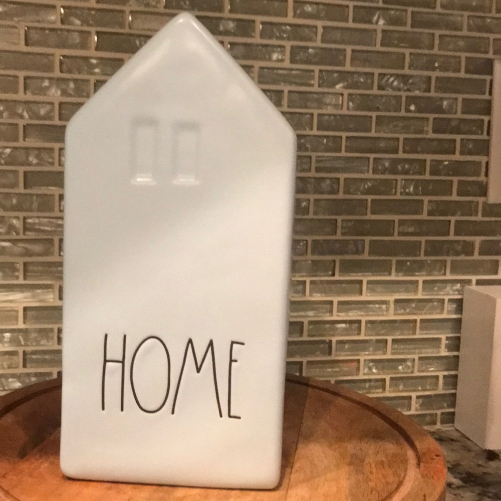 Rae Dunn HOME blue flower vase